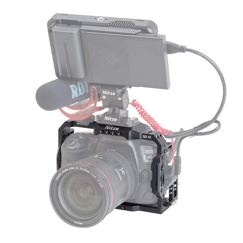 Nitze Camera Cage for Canon 5D4 Camera with HDMI Cable Clamp Camera Video Cage Kit - TP-5D4