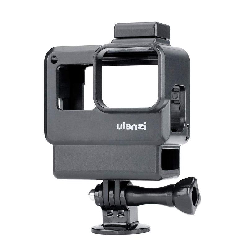 ULANZI V2 Multifunctional Vlogging Case w Cold Shoe Mount for Microphone LED Video Light,Wire Connectable Frame Housing Shell Mount Cage for Gopro Hero 7 6 5 Action Camera Video Vlog Creator Setup