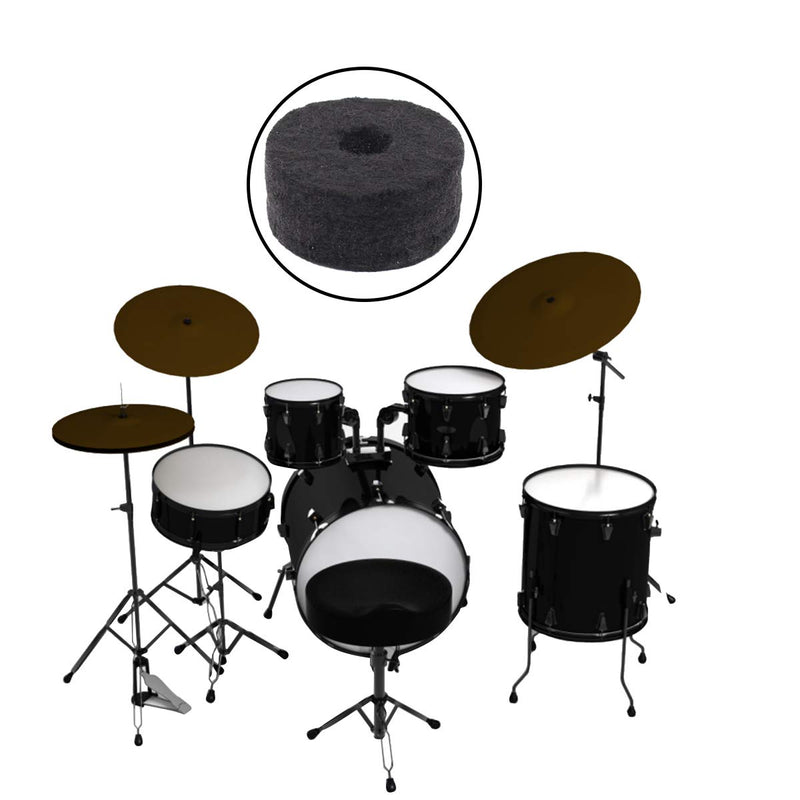 XtremeAmazing Cymbal Felts Hi-Hat Clutch Felt Cup Stand Sleeves and Washers for Drum Set of 10
