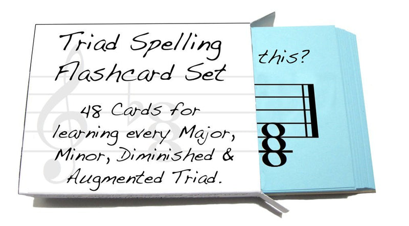 Triad Names Flashcard Sets. Great Learning Triads (Minor, Major, Diminished and Augmented)