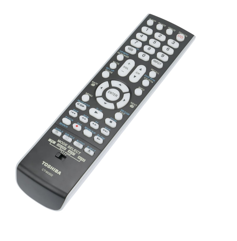 New CT-90302 Replace Remote Control CT90302 fit for Toshiba TV 22AV500 22AV500U 37CV510U 40G300U3 32RV530U 40" LCD 42RV530 42RV530U 55G300 55G300U LCD LED Television Replacement IR Controller