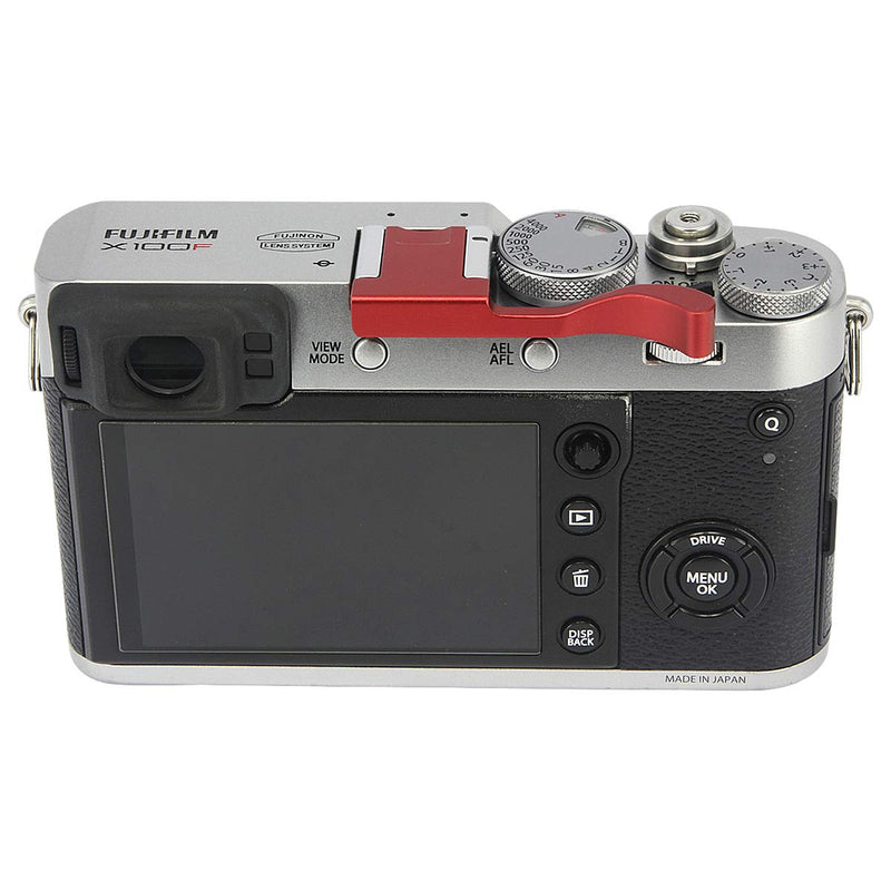 [AUSTRALIA] - Haoge THB-XR Metal Hot Shoe Thumb Up Rest Hand Grip for Fujifilm Fuji FinePix XE4 X100F X-100F X-Pro2 XPro2 X-Pro3 XPro3 Camera Accessories Red 