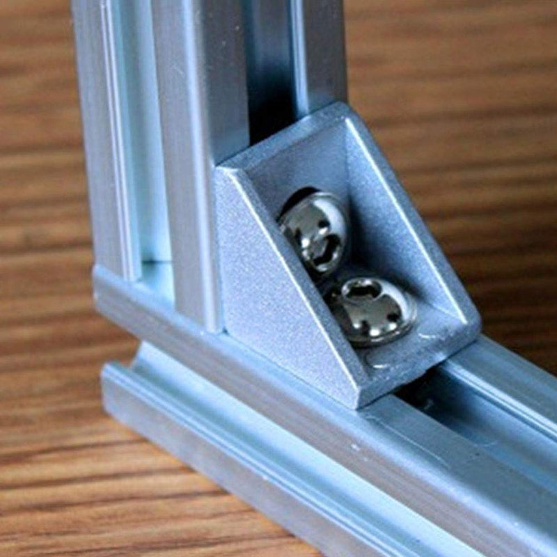 PZRT 4pcs Inside Corner Bracket Gusset,4040 Series Aluminum Extrusion Profile L Shape Right Angle Connector