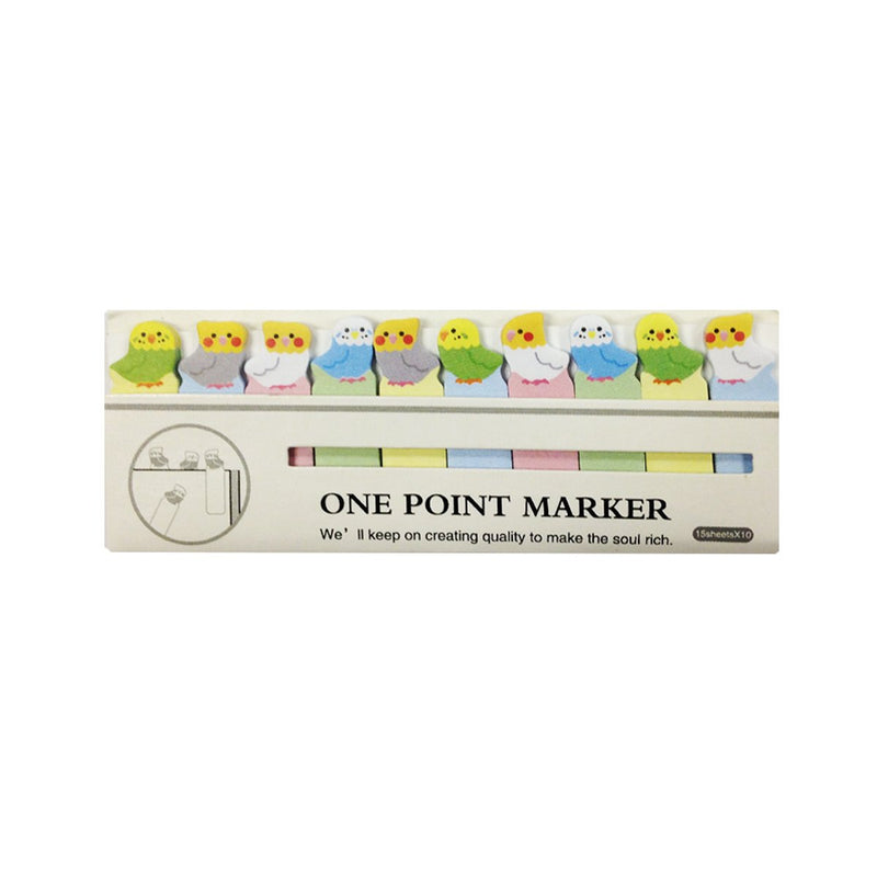 Wrapables Bookmark Flag Tab Sticky Notes, Parakeet, Set of 2