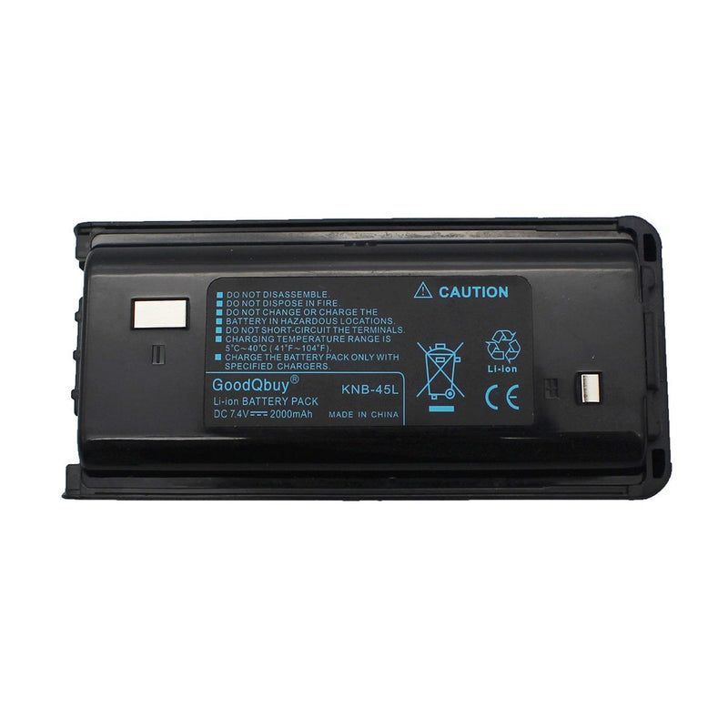 GoodQbuy 2000mAh 7.4V Li-ion Two-Way Radio Battery is Compatible with Kenwood KNB-45 KNB-45L KNB-45Li TK-2200 TK-2200L TK-2207 TK-2202E TK-2206 TK-2206M TK-2207 TK-2207G TK-2212L