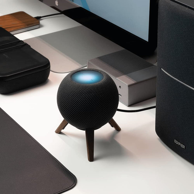 balolo Real Wood Tripod for HomePod Mini (Black Walnut) Black Walnut