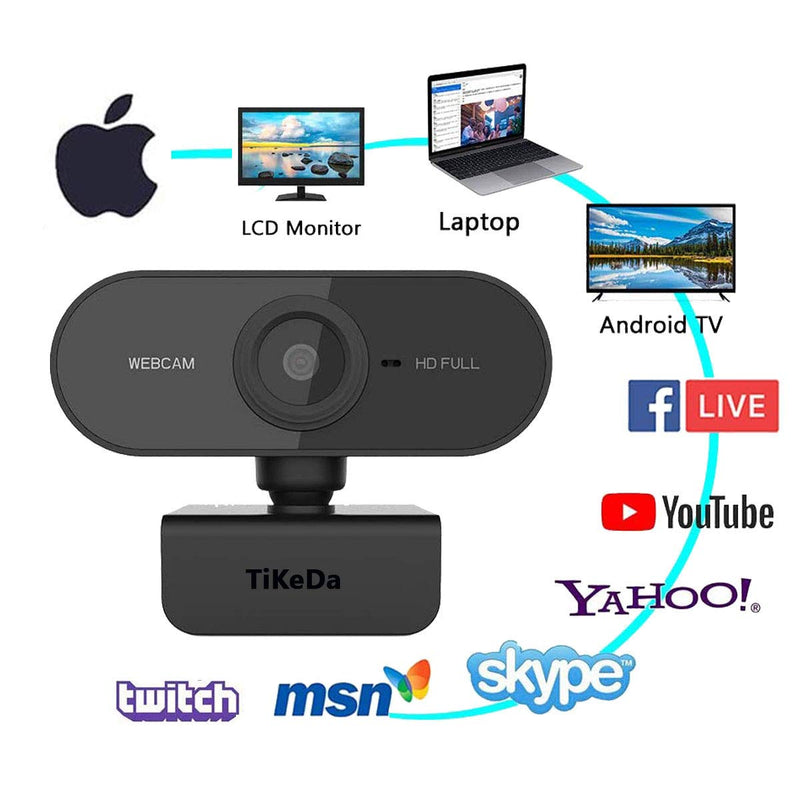 HD 1080p Webcam,Built-in Noise Reduction Microphone Stream Webcam,USB Plug & Play Webcam for PC Desktop Laptop Mac Xbox,Video Calling,Studying,Conference,Recording,Gaming with Rotatable Clip