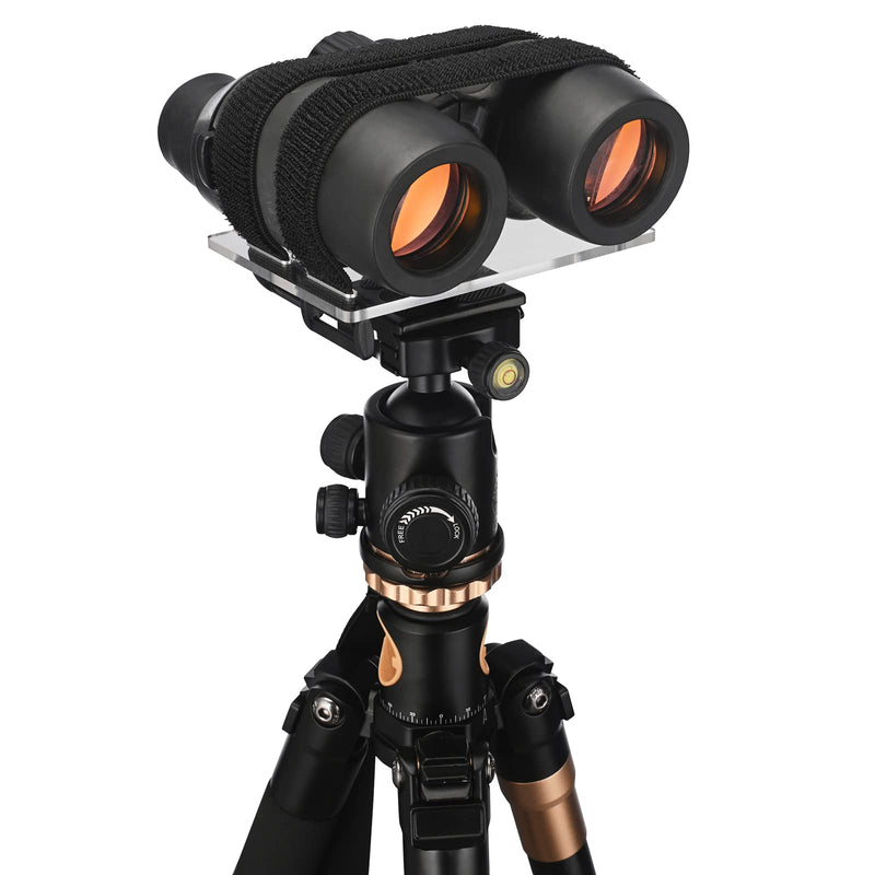 Lucausd Binoculars Tripod Adapter Bundled Acrylic Mount 1/4" for Stable Connecting Binocular Telescope and Camera Tripod