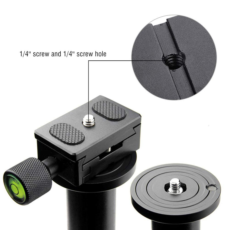 Mini Quick Release Plate with 1/4'' Screw, Cameras Quick mounting Stand Base Clip tripods Accessory for Photography Lovers