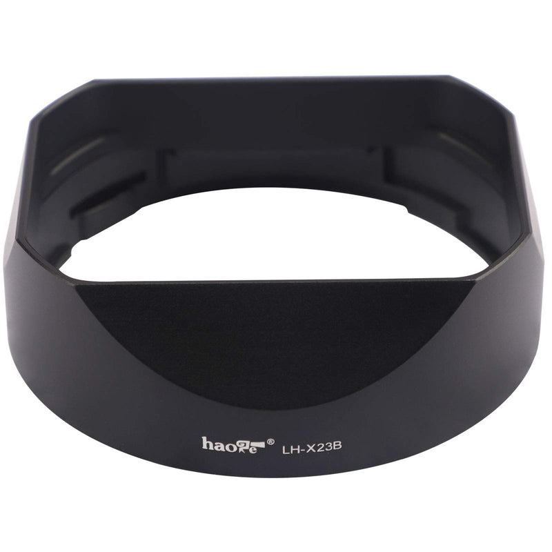 Haoge LH-X23B Square Dedicated Metal Lens Hood Shade with Metal Cap for Fujifilm Fuji Fujinon XF 23mm F1.4 R, XF 56mm F1.2 R and XF 56mm F1.2 R APD Lens Replaces Fuji LH-XF23 Lens Hood