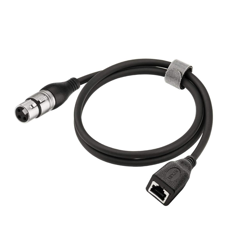 [AUSTRALIA] - EBXYA 3 Pin XLR to RJ45 Cable - RJ45 to XLR DMX Male/Female Adapter 3 Feet/1m 1 Pair RJ45 to XLR3M + RJ45 to XLR3F 