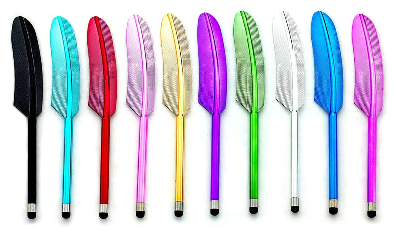 10 Pack Feather Stylus for All Touchscreen Devices for iPad,iPhone,Google Tablets and More!!