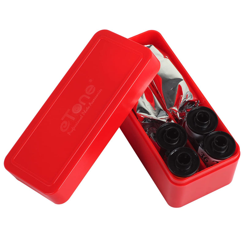 Hard Plastic Film Storage Box Case Container for 120 135 220 35mm Film Mix Color (Red)