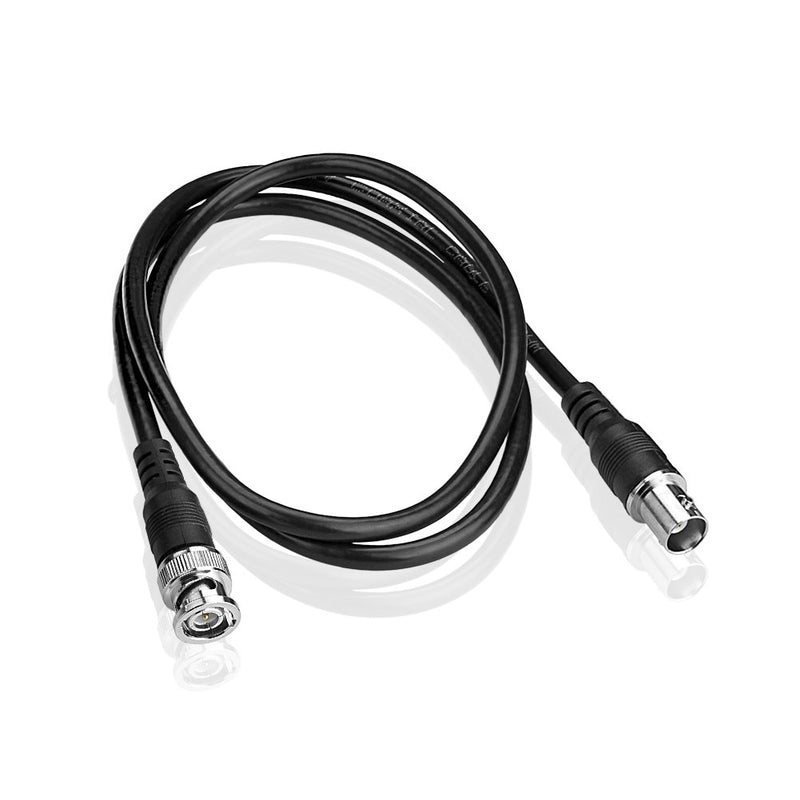 SIENOC 2 Packs 1m 3ft BNC Male to Female CCTV Extension Coaxial Line Cable
