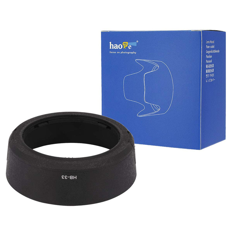 Haoge Bayonet Lens Hood Compatible with Nikon Nikkor AF-S 18-55mm f/3.5-5.6G ED DX and Nikon Nikkor AF-S 18-55mm f/3.5-5.6G II ED DX Lens Replaces Nikon HB-33