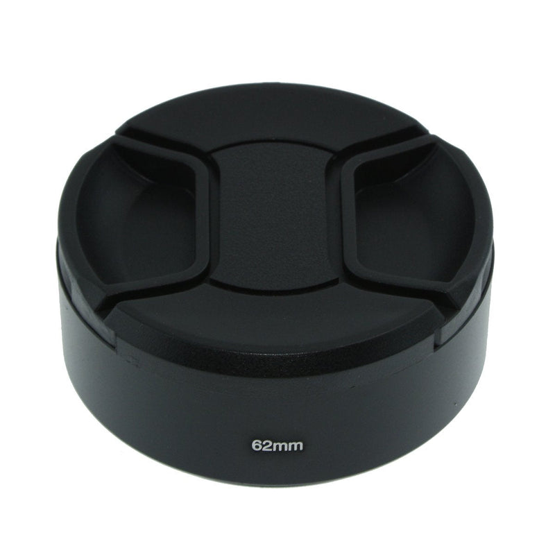 SIOTI Camera Standard Focus Metal Lens Hood with Cleaning Cloth and Lens Cap Compatible with Leica/Fuji/Nikon/Canon/Samsung Standard Thread Lens 62mm