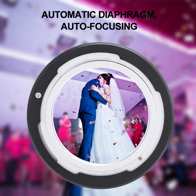 DAUERHAFT M42-FD Lens Adapter, M42 Screw Lens for Canon FD F-1 A-1 T60 Film Camera Adapter, Automatic Diaphragm Auto-Focusing Atable Alloy Durable