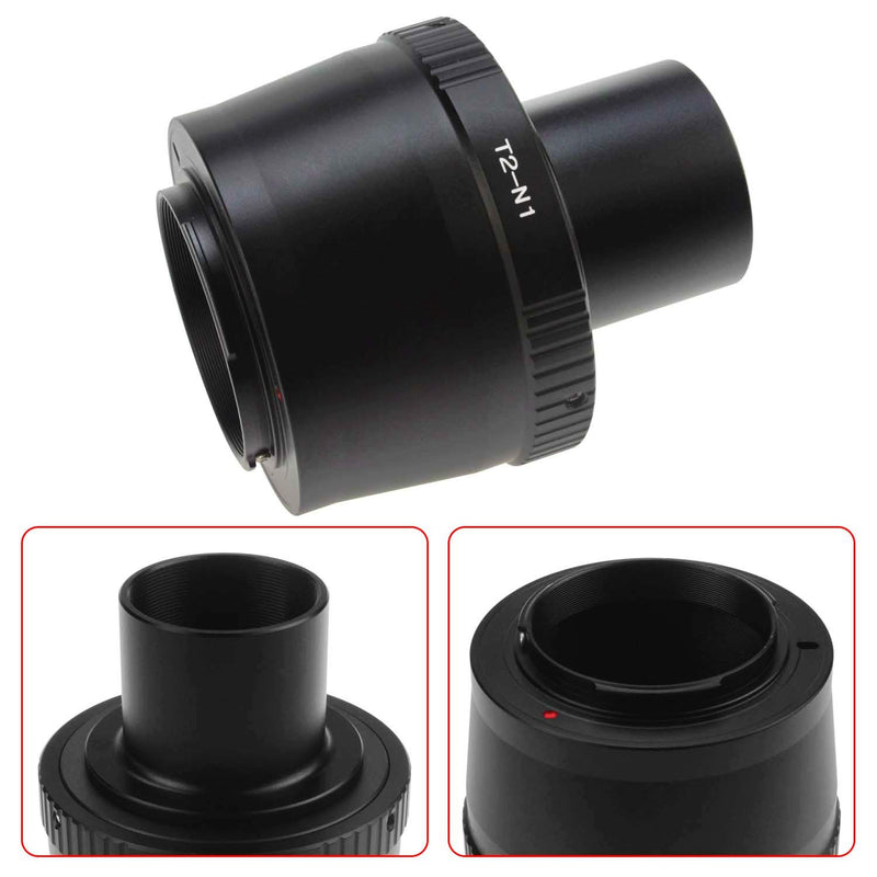 Astromania T2 N1 T Mount Lens Adapter and M42 to 1.25" Telescope Adapter (T-Mount) for Nikon 1 Series Camera V1 V2 V3 J1 J2 J3 J4 J5 Ring Set for Nikon 1