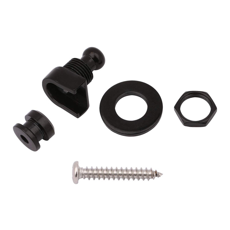 Guitar Strap Locks, Dreokee 2 pcs Guitar Strap Locks Buttons Guitar Strap Lock Nuts for Electric Guitar (Black) Black