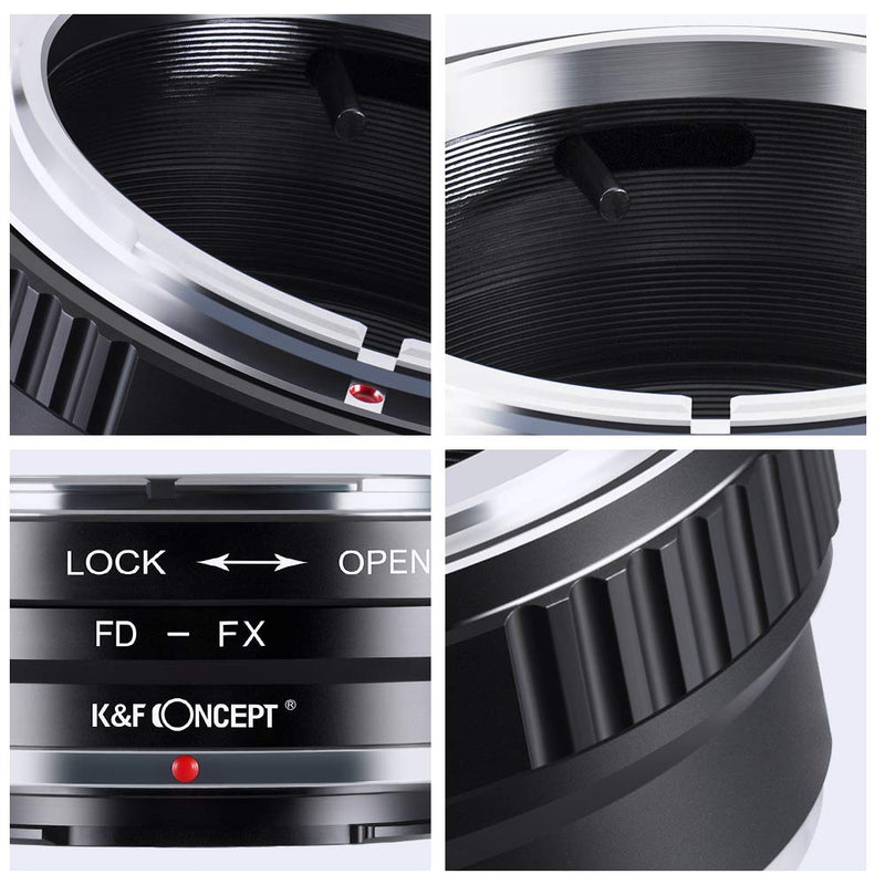 K&F Concept Lens Mount Adapter Canon FD Lens to Fujifilm FX Mount Mirrorless Camera Adapter FD-FX