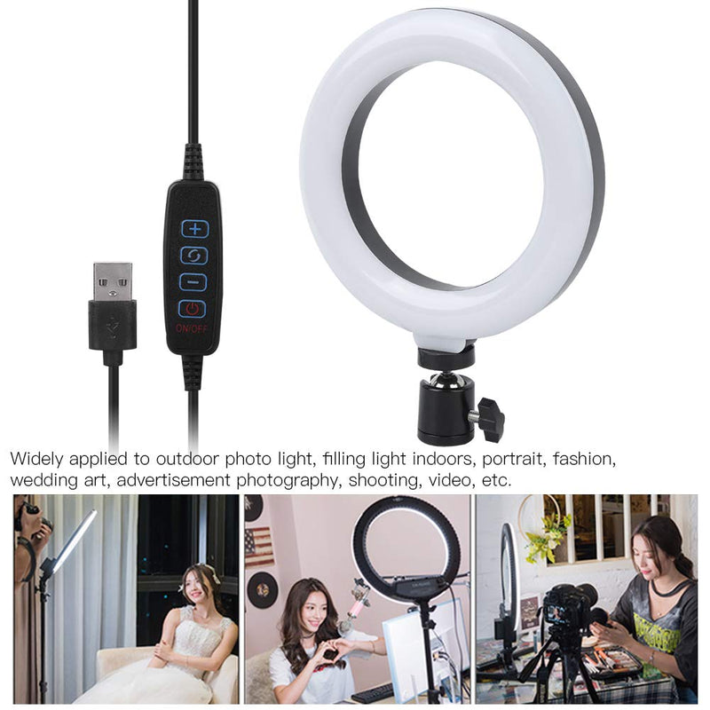 10 Inch Ring Light,Dimmable Portable Adjustable 3 Brightness Mode Ring Lamp,for Vlog Digital CameraLive Broadcast/MakeupSelfie with 1/4'' Screw