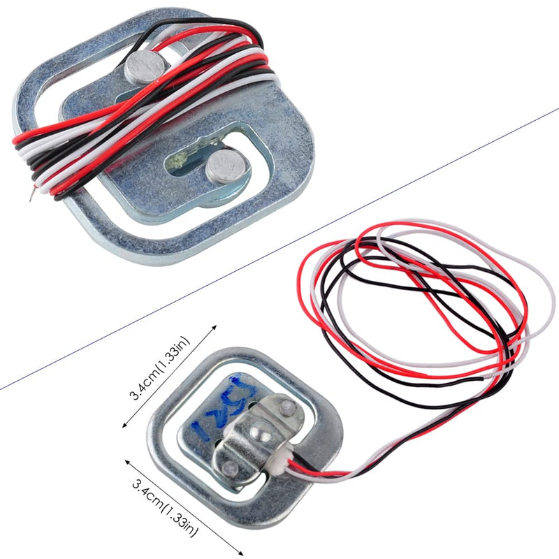 DIYmalls 8pcs Load Cell 50kg Weight Sensor Half Bridge Strain Gauge Human Body Digital Scale + 2pcs HX711 Amplifier AD Module for Arduino