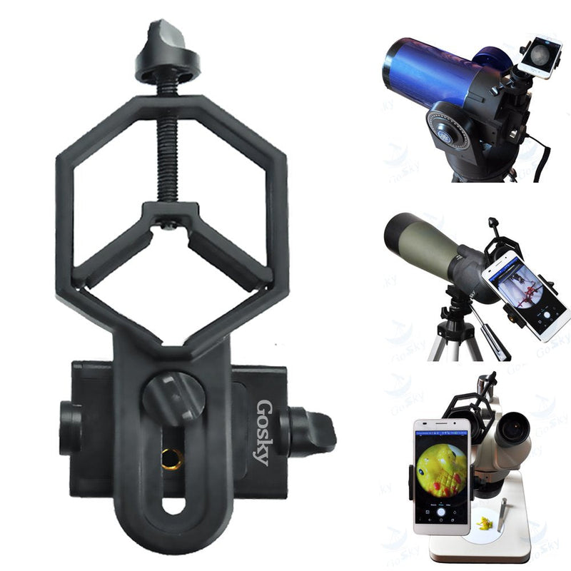Gosky Big Type Smartphone Adapter Mount for Spotting Scope Telescope Binocular Monocular, Black