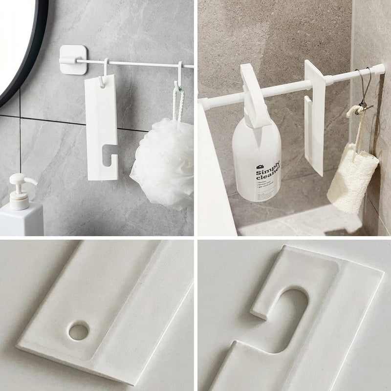 White Silicone Squeegee with Hanging Hole, Water Blade for Cleaning Kitchen Countertops Sink, Bathroom Shower Mirrors Glass, Car Windows Wiper Scraper, Flexible Waterblade Cleaner Tool, 2PCS 2