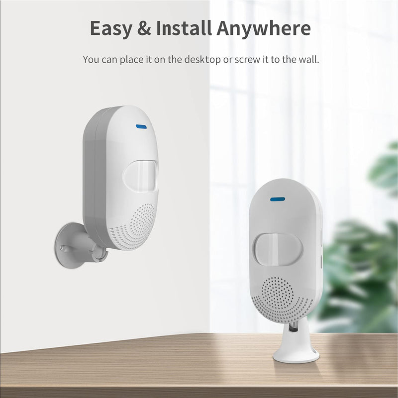 WiFi Smart Motion Sensor Alarm Feelink Indoor Infrared PIR Detector Siren Tuya Smart APP Control Wireless Trigger Player Home Security, Compatible with Alexa, Siri