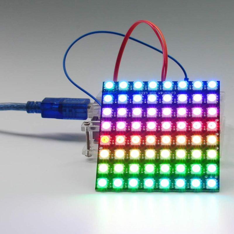 [AUSTRALIA] - Geekstory 8X8 LED Matrix WS2812 5050 RGB 64 Pixels Led Matrix with Integrated Drivers for Arduino 