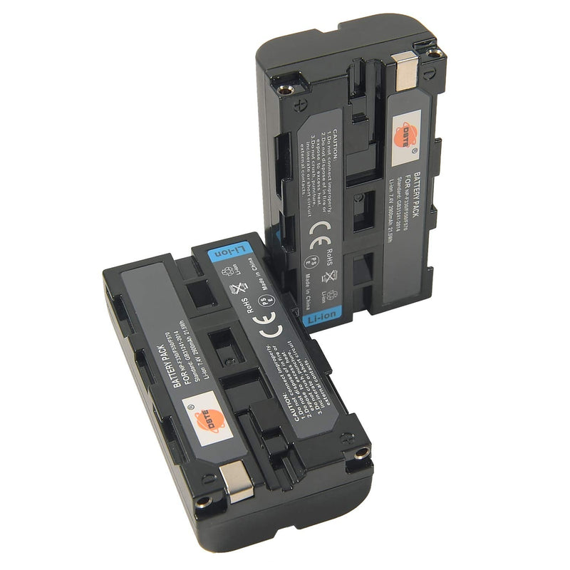 [AUSTRALIA] - DSTE Replacement for 2X NP-F550 Battery + DC01 Travel Charger Kit Compatible Sony CCD-RV100 SC5 SC9 TR1 Camera CN-160 CN-216 CN-304 YN 300 VL600 LED Video Light as NP-F330 NP-F530 NP-F570 