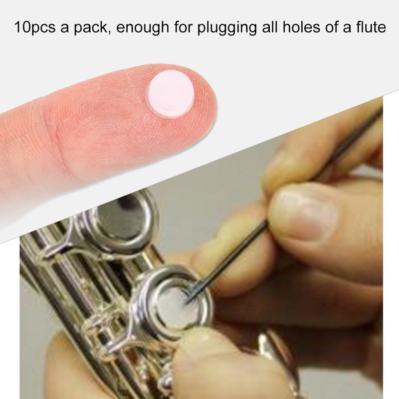 Flute Hole Plug, 10pcs Silicone Soft Open Hole Plugs Flute Universal Repair Parts Accessory
