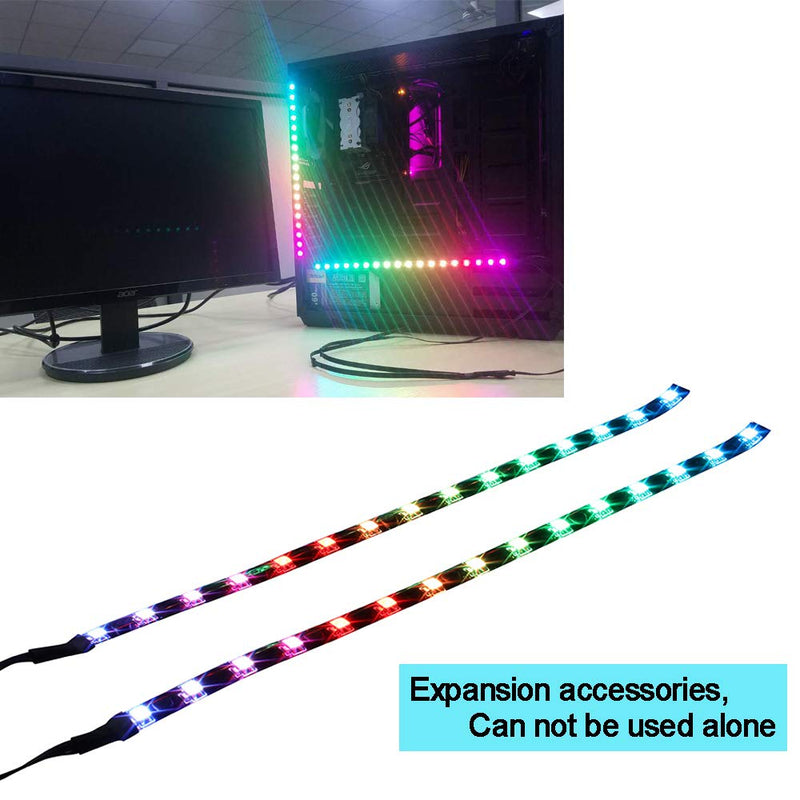 [AUSTRALIA] - LEDdess Rainbow RGB LED Strip Computer Lighting via Magnet for DS hub Box (5050 SMD 2pcs 15leds 30cm, DS Rainbow Fans kit Extension Accessories, A&D&E Series) 