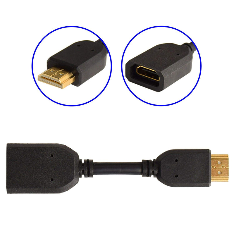 Apoi HDMI Adapter Gold Plated Male to Female Extender Cable Short and Convenient Supports 4K & 3D for Google Chrome Cast, Fire TV Stick, Roku Stick Connection to TV