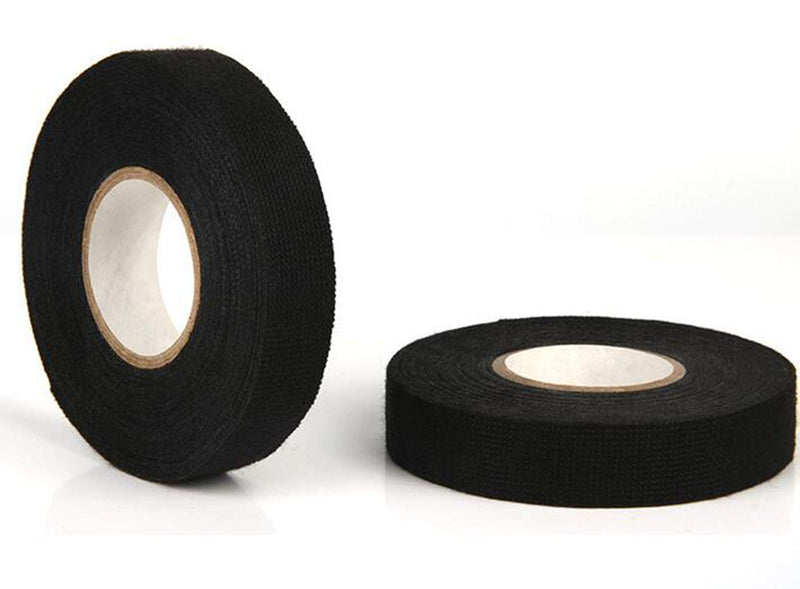 8 PCS Car Wire Loom Harness Tape 19 mm x 15m for Automobile Car Electrical Wire,Black Abrasion Resistance Heat Proof Electrical Flannel Noise Damping Tape