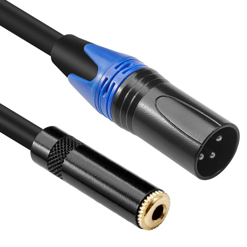 [AUSTRALIA] - DISINO 1/8 to XLR Male Cable,Balanced 3.5mm(1/8 inch) Female Stereo TRS Mini Jack to XLR Male Audio Converter Adapter Cable - 1feet/30cm 1 Feet 