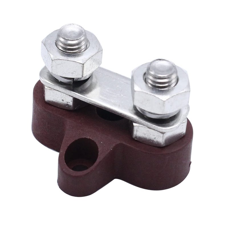 1 Black 1 Red 48V DC Max M8 Dual Terminal Stud Battery Power Distribution Terminal Block Stud Junction Post Universal for Auto Marine Car Trailer RV Boat