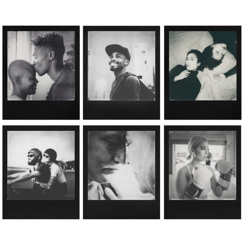 Polaroid B&W i-Type Instant Film – Black Frame Edition 8 Exposures + Black Album Holds 32 Photos