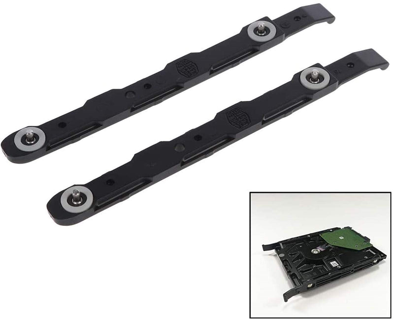 TableRe 4 Pcs Chassis Hard Drive Mounting Plastic Rails, Black