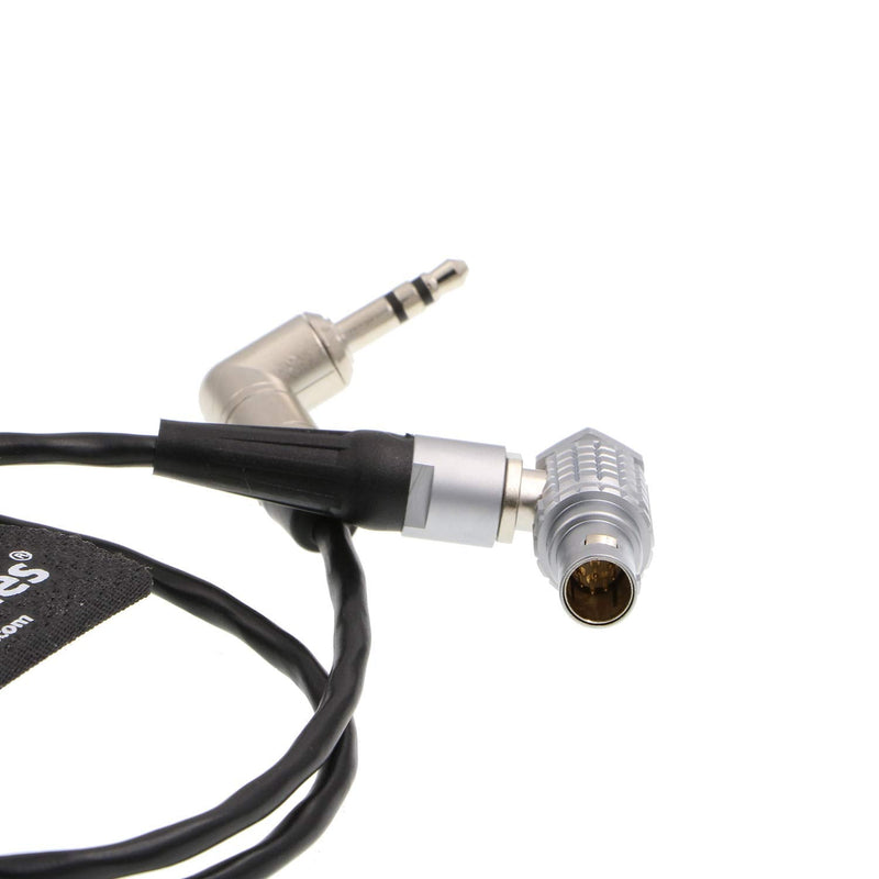 Alvin's Cables Red Komodo Timecode Cable Tentacle Sync 3.5mm TRS to EXT 9 Pin Male Right Angle 3.5mm TRS