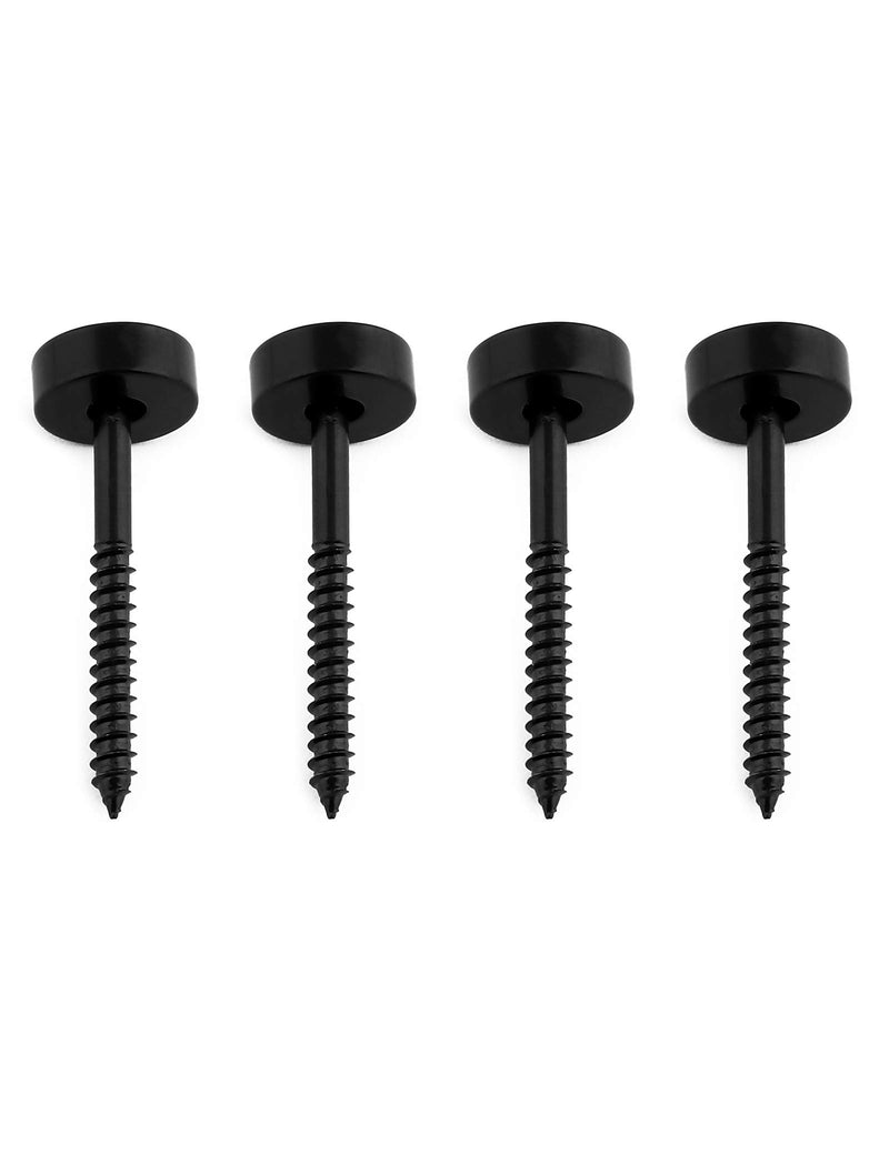 Holmer Guitar Neck Joint Bushings Ferrules and Bolts for Electric Guitar or Bass Guitar Set of 4Pcs with Screws Black.