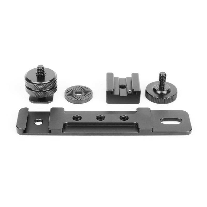 ChromLives Hot Shoe Extension Bar Mount, Cold Shoe Extension Flash Bracket, Dual Straight Mount Flash Bracket Compatible with Nikon Canon Sony Olympus DSLR Camera Camcorder DV Camera flash bracket