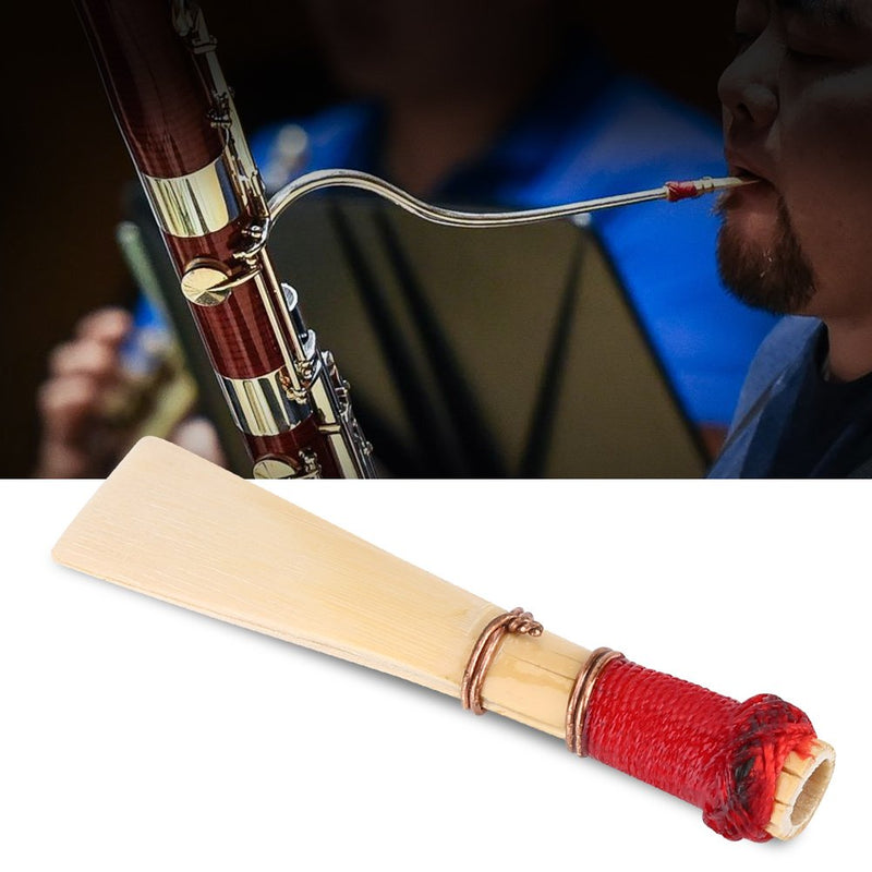 Alomejor 5 Pcs Bassoon Reeds Bamboo Bassoon Reeds Medium Strength 57mm Reed Length Bassoon Instrument Accessories