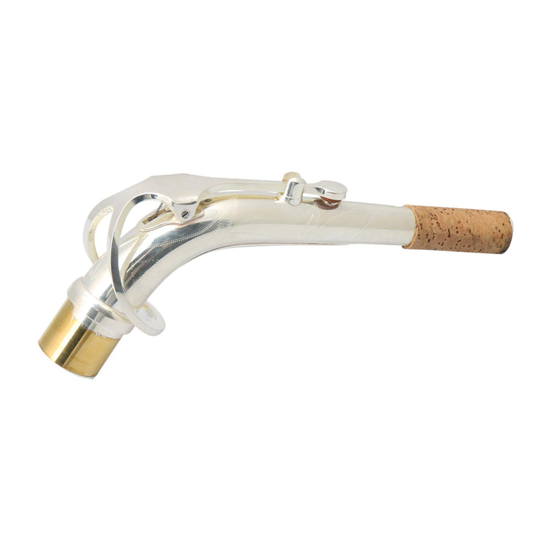 BQLZR 24.5mm Dia Joint Silver-Plate Brass E-flat Alto Saxophone Elbow Bend Neck for E-flat Alto Saxophone Woodwind Accessories