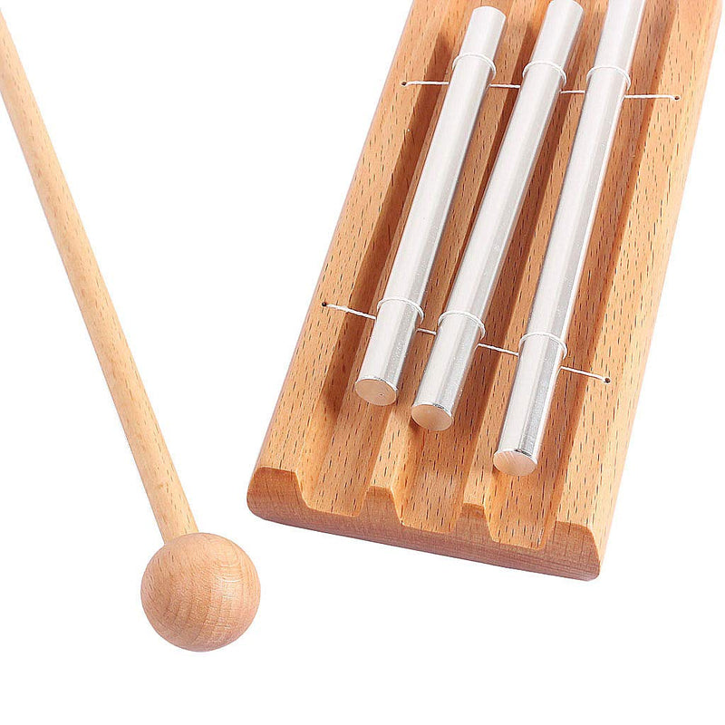 Alnicov Energy Chime Three Tone Meditation Classroom Bell With Mallet For Prayer Yoga Or Teachers' Classroom Management
