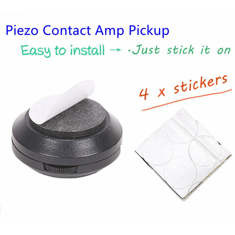 Luvay Acoustic Guitar Pickup, Piezo Contact Microphone Transducer for Acoustic Guitar, Ukulele, Violin, Mandolin, Banjo, Cello, Kalimba, Harp etc.