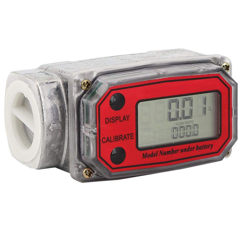 Digital Fuel Meter Turbine Flowmeter Flowmeter for Measure Kerosene Measure Urea(Red LLW-25)