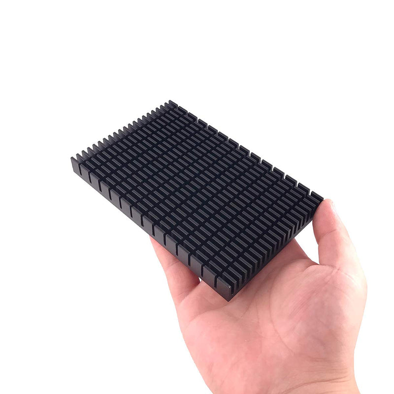 Awxlumv Aluminum Large Heatsink 5.9 x 3.6 x 0.59 Inch /150 x 93x 15 mm Black Heat Sinks Fins for Cooler RTX 3090 3080 ti Backplate PCB LED Motherboard (2 Pcs) 2 Pcs