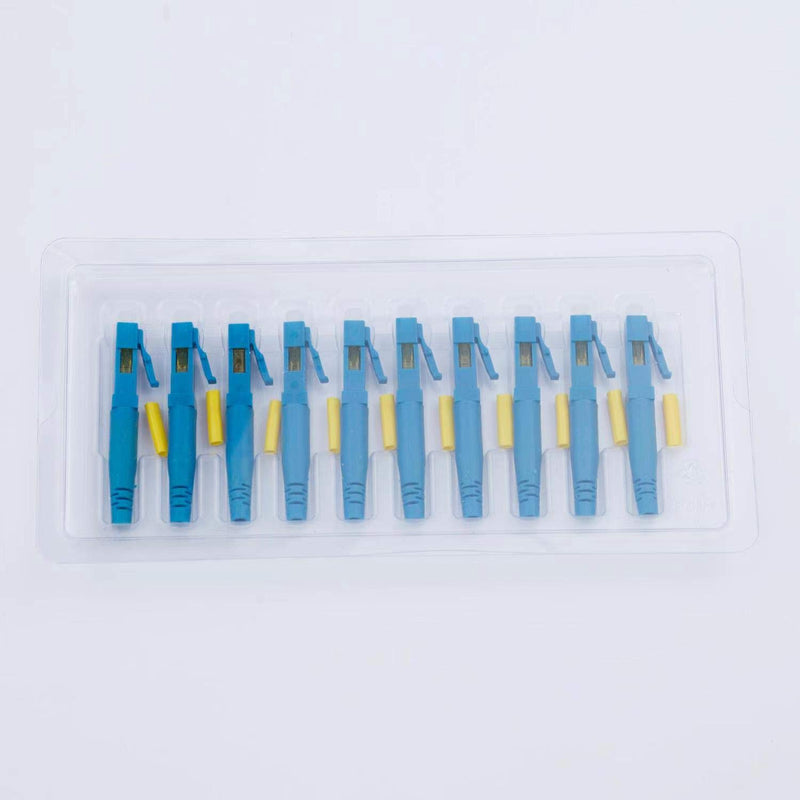 10PCS LC UPC Fiber Optic Quick Connector Fiber Fast Connectors LC Reusable Connector for FTTH FTTX Network Insrument (10PCS) 10 UPC,BLUE