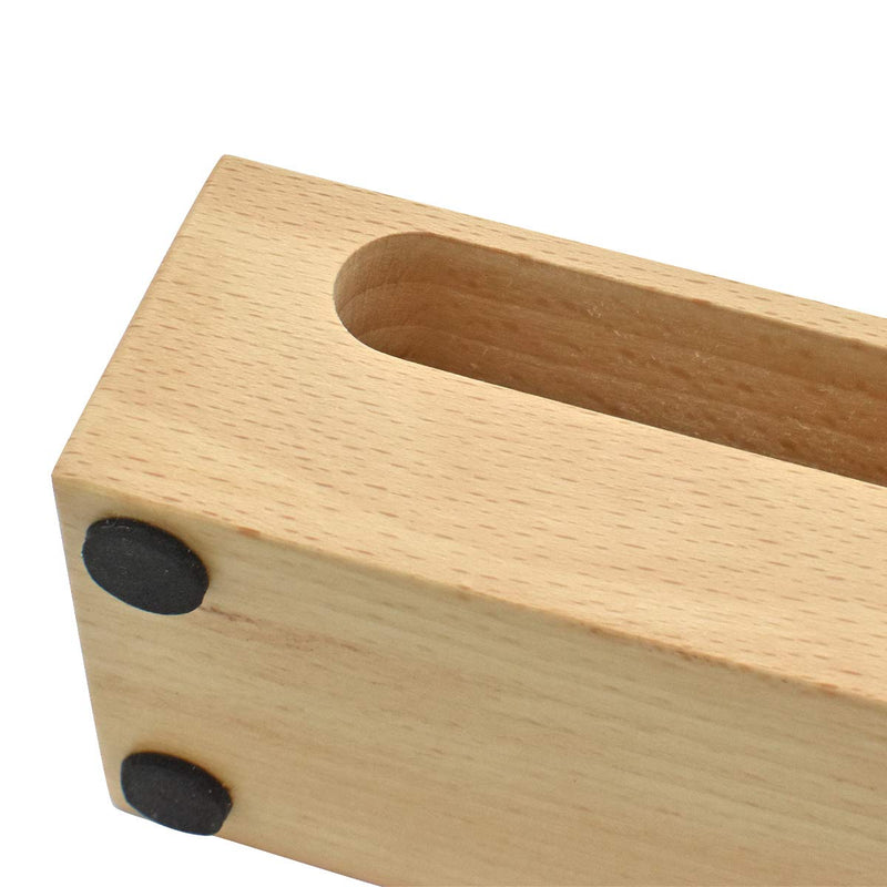 MUSICUBE Wood Block, 7 Inch Solid Hardwood Percussion Block with Rubber Feet, Traditional Music Rhythm Block with Mallet Big